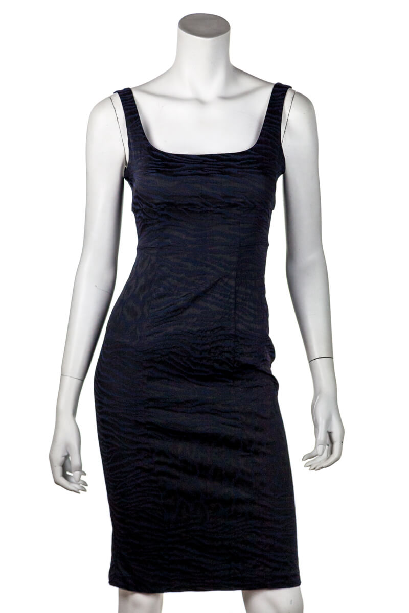 Diane von Furstenberg Black and Navy Bridget Bodycon Dress Size XXS | US 0 - Love that Bag etc - Preowned Authentic Designer Handbags & Preloved Fashions