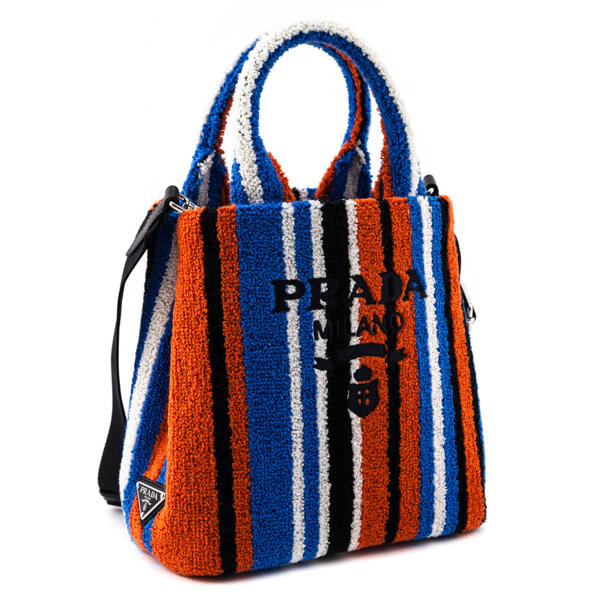 Prada Arancio Terrycloth Bayadere Stripe Bag - Love that Bag etc - Preowned Authentic Designer Handbags & Preloved Fashions
