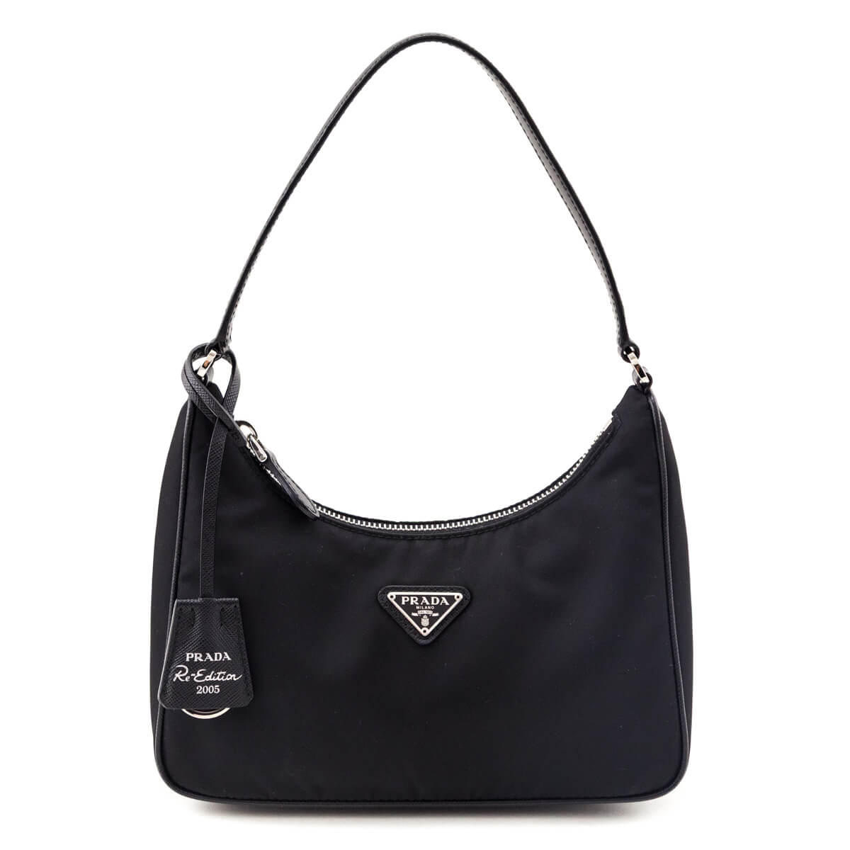 Prada Black Tessuto Nylon Saffiano Mini Re-Edition 2005 Bag - Love that Bag etc - Preowned Authentic Designer Handbags & Preloved Fashions