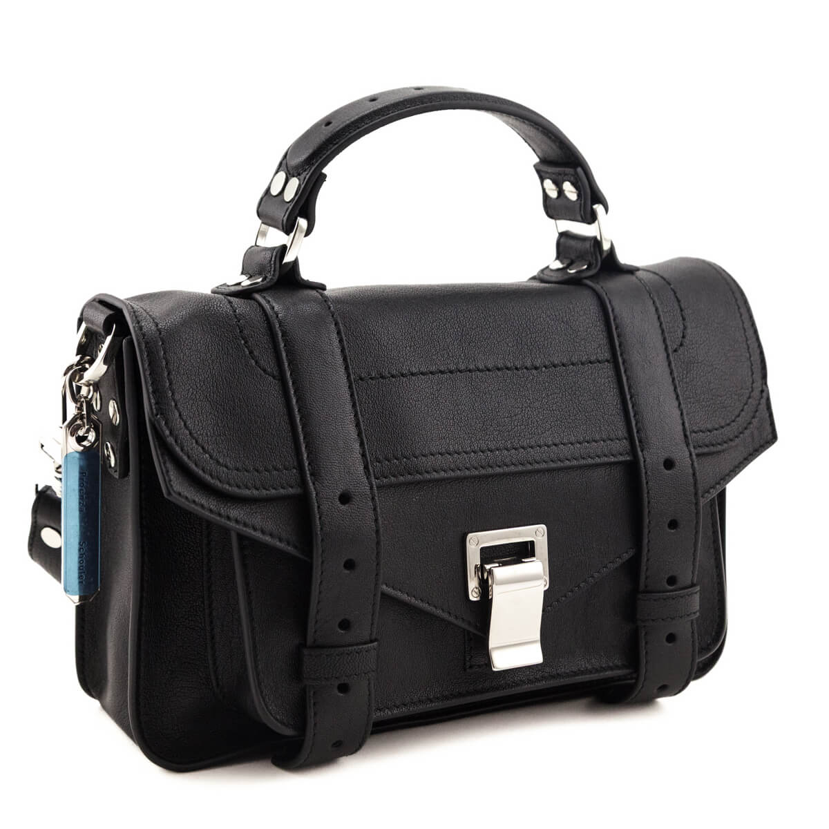 Proenza Schouler Black Lambskin Tiny PS1 Satchel - Love that Bag etc - Preowned Authentic Designer Handbags & Preloved Fashions