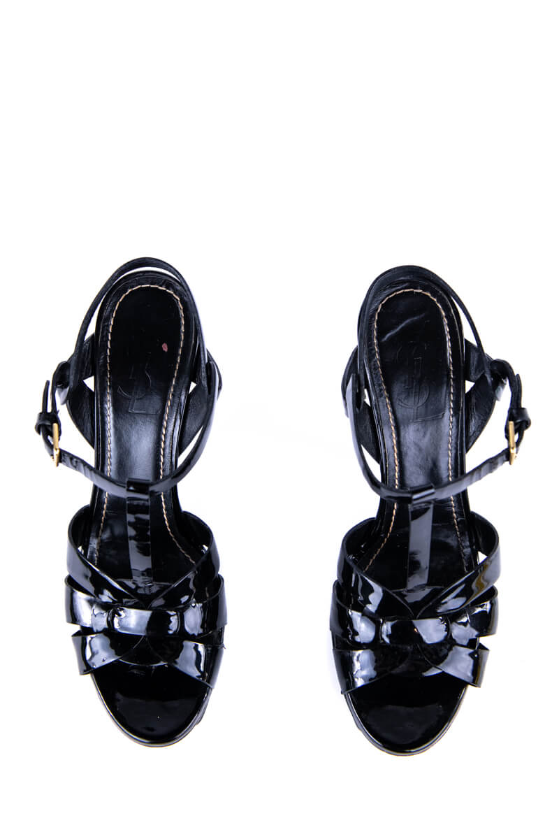 Saint Laurent Black Patent Leather Tribute Pumps Size 10 | EU 40 - Love that Bag etc - Preowned Authentic Designer Handbags & Preloved Fashions