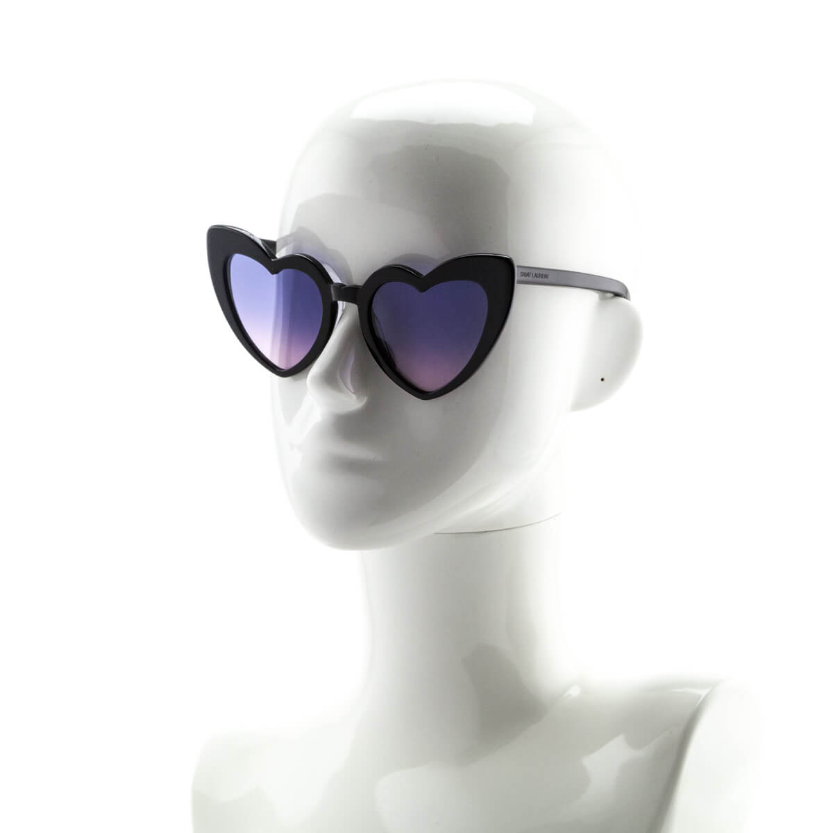 Saint Laurent Black Acetate Heart Frame Loulou Sunglasses - Love that Bag etc - Preowned Authentic Designer Handbags & Preloved Fashions