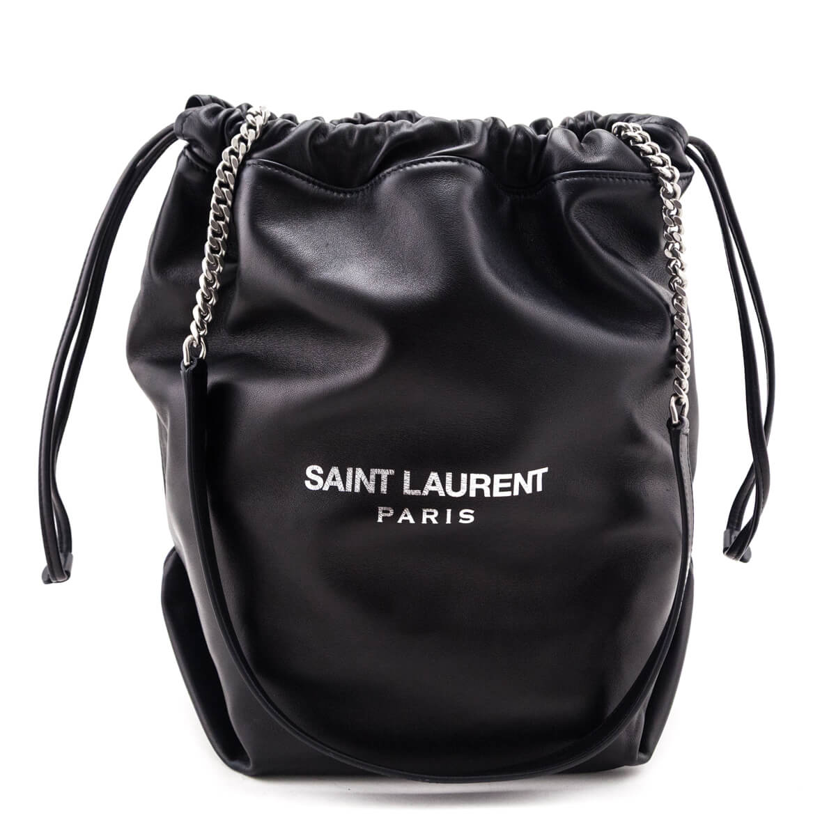 Saint Laurent Black Lambskin Teddy Drawstring Bag - Love that Bag etc - Preowned Authentic Designer Handbags & Preloved Fashions