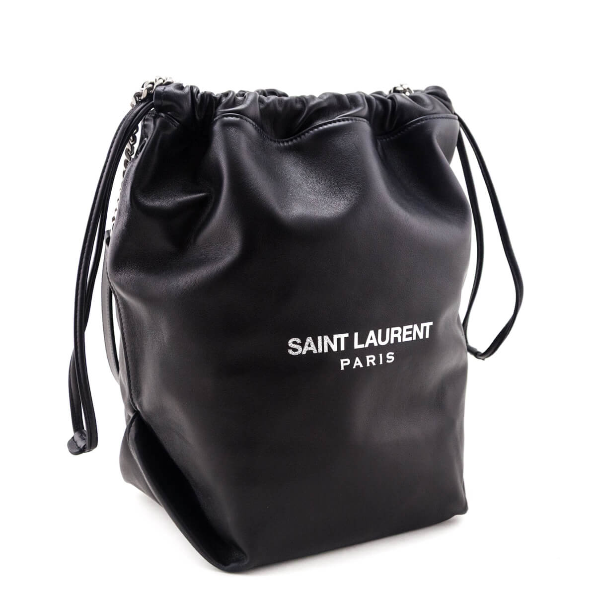 Saint Laurent Black Lambskin Teddy Drawstring Bag - Love that Bag etc - Preowned Authentic Designer Handbags & Preloved Fashions