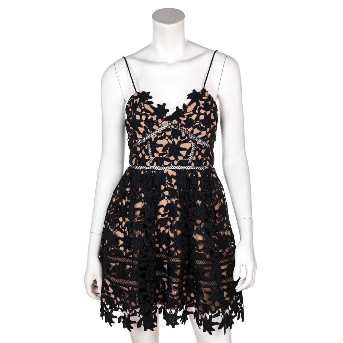 Self Portrait Black Azaelea Lace Mini Dress Size XS | UK 8 | US 4 - Love that Bag etc - Preowned Authentic Designer Handbags & Preloved Fashions