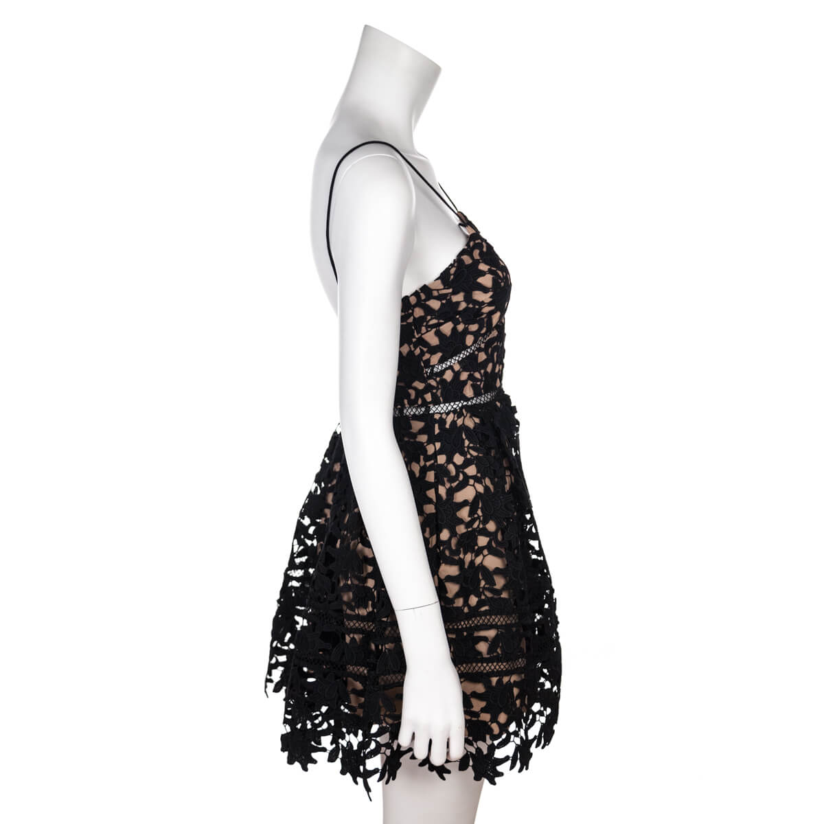 Self Portrait Black Azaelea Lace Mini Dress Size XS | UK 8 | US 4 - Love that Bag etc - Preowned Authentic Designer Handbags & Preloved Fashions