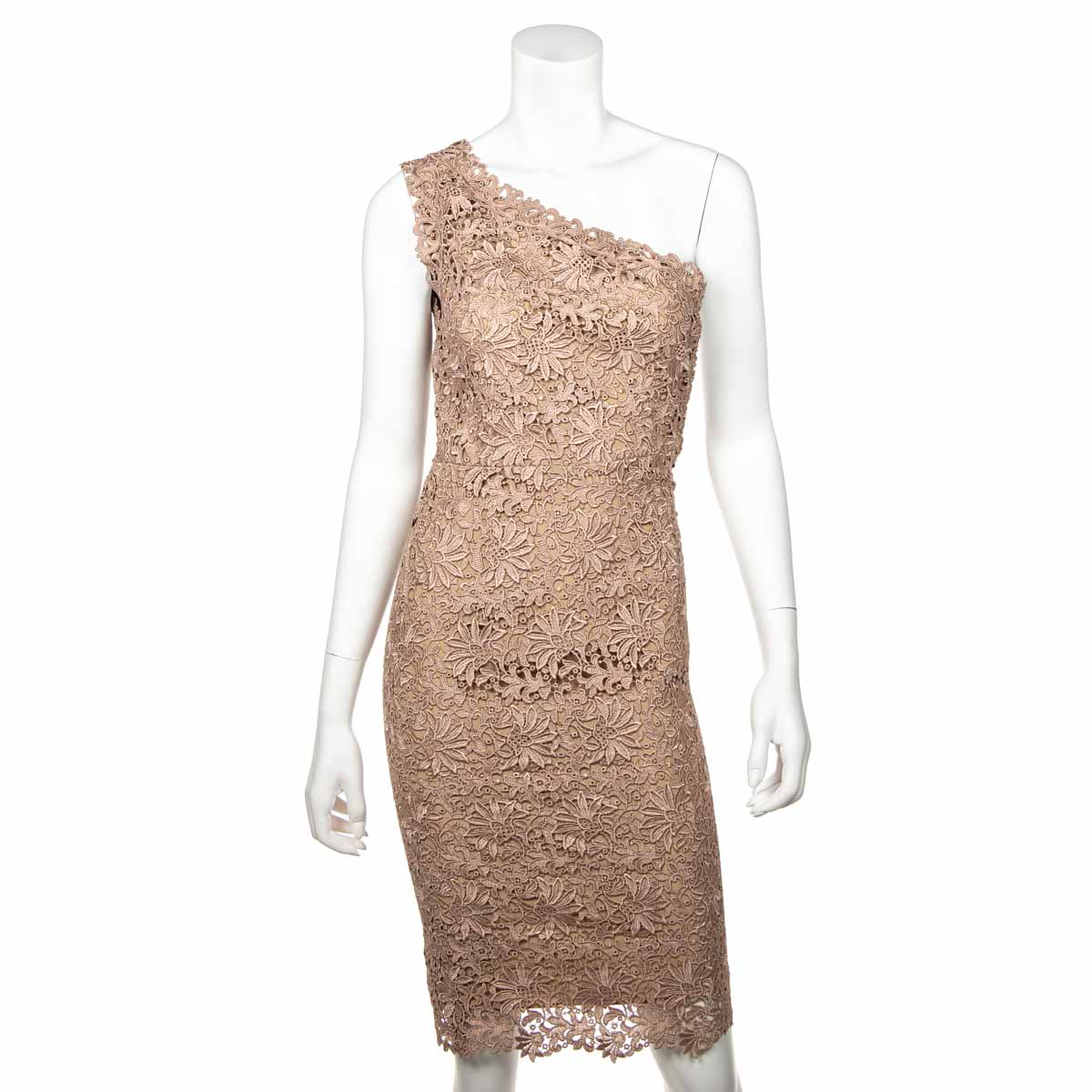 Stella McCartney Beige One Shoulder Lace Dress Size XXS | IT 36 - Love that Bag etc - Preowned Authentic Designer Handbags & Preloved Fashions