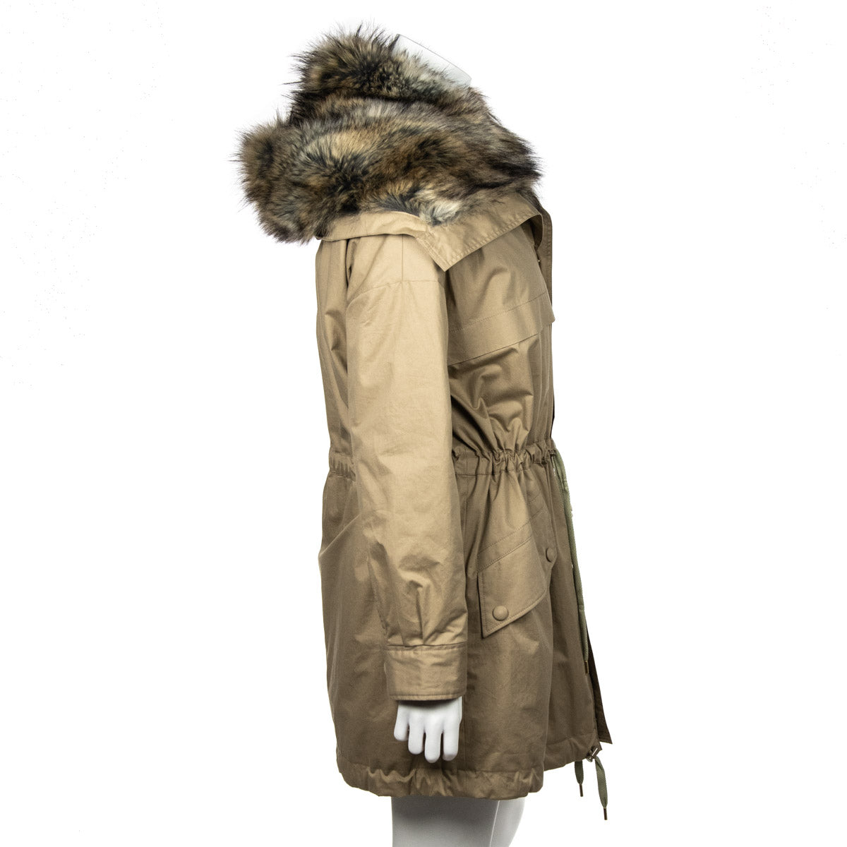 Stella McCartney Beige Faux Fur Parka Size XXS | IT 36 - Love that Bag etc - Preowned Authentic Designer Handbags & Preloved Fashions