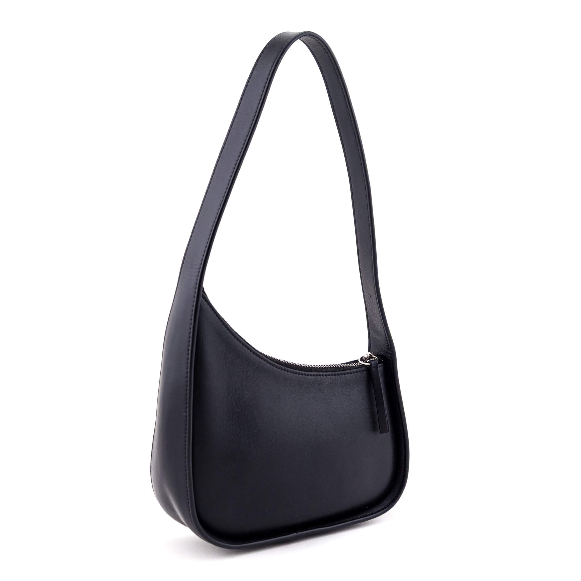 The Row Black Smooth Calfskin Half Moon Shoulder Bag - Love that Bag etc - Preowned Authentic Designer Handbags & Preloved Fashions