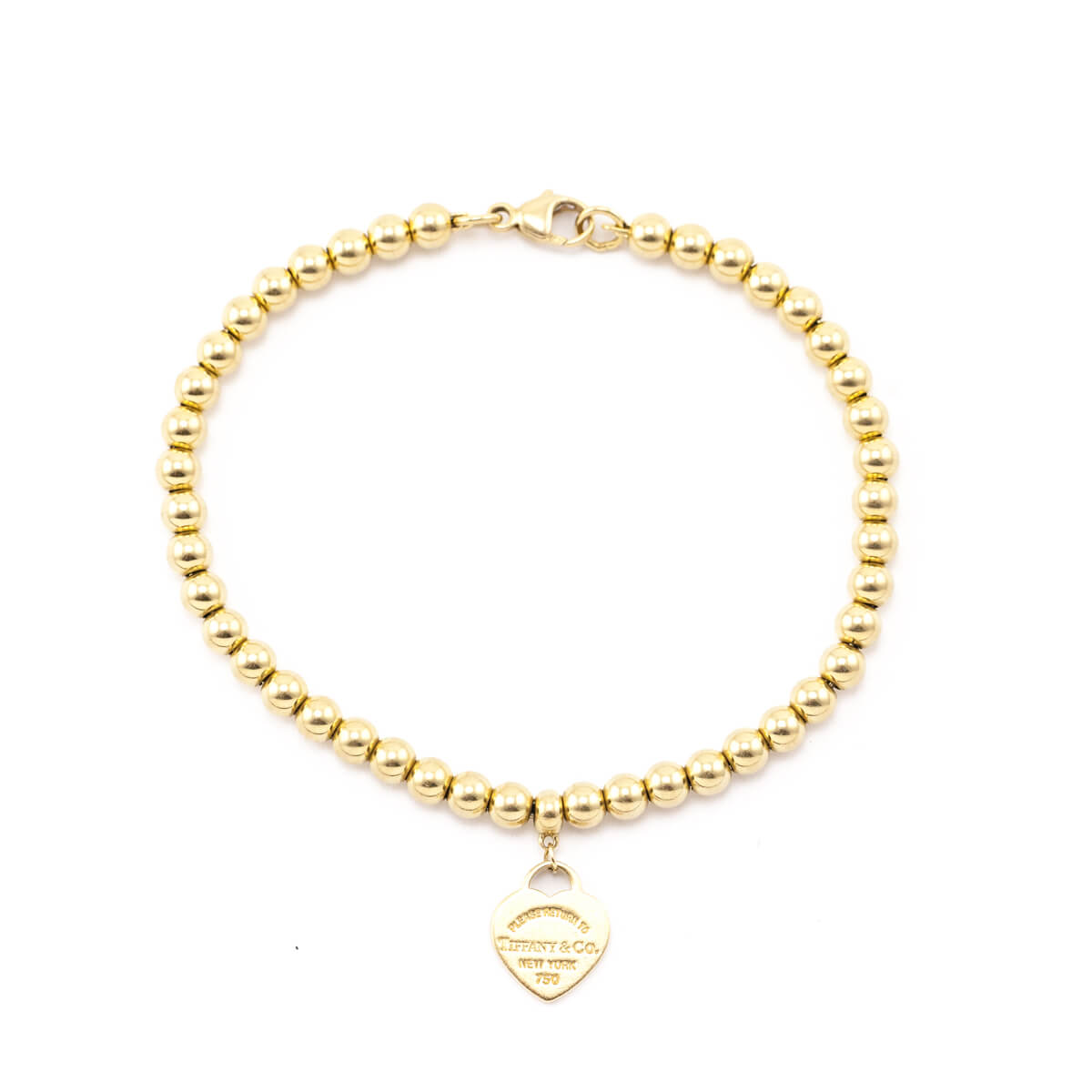 Tiffany & Co. 18K Gold Heart Tag Bead Bracelet - Love that Bag etc - Preowned Authentic Designer Handbags & Preloved Fashions