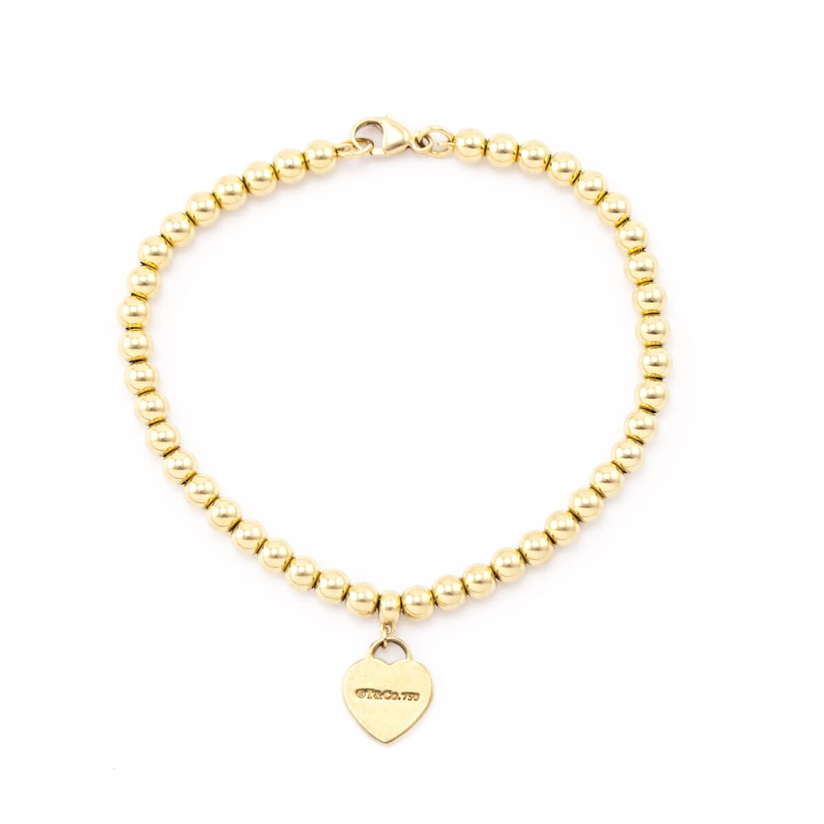 Tiffany & Co. 18K Gold Heart Tag Bead Bracelet - Love that Bag etc - Preowned Authentic Designer Handbags & Preloved Fashions