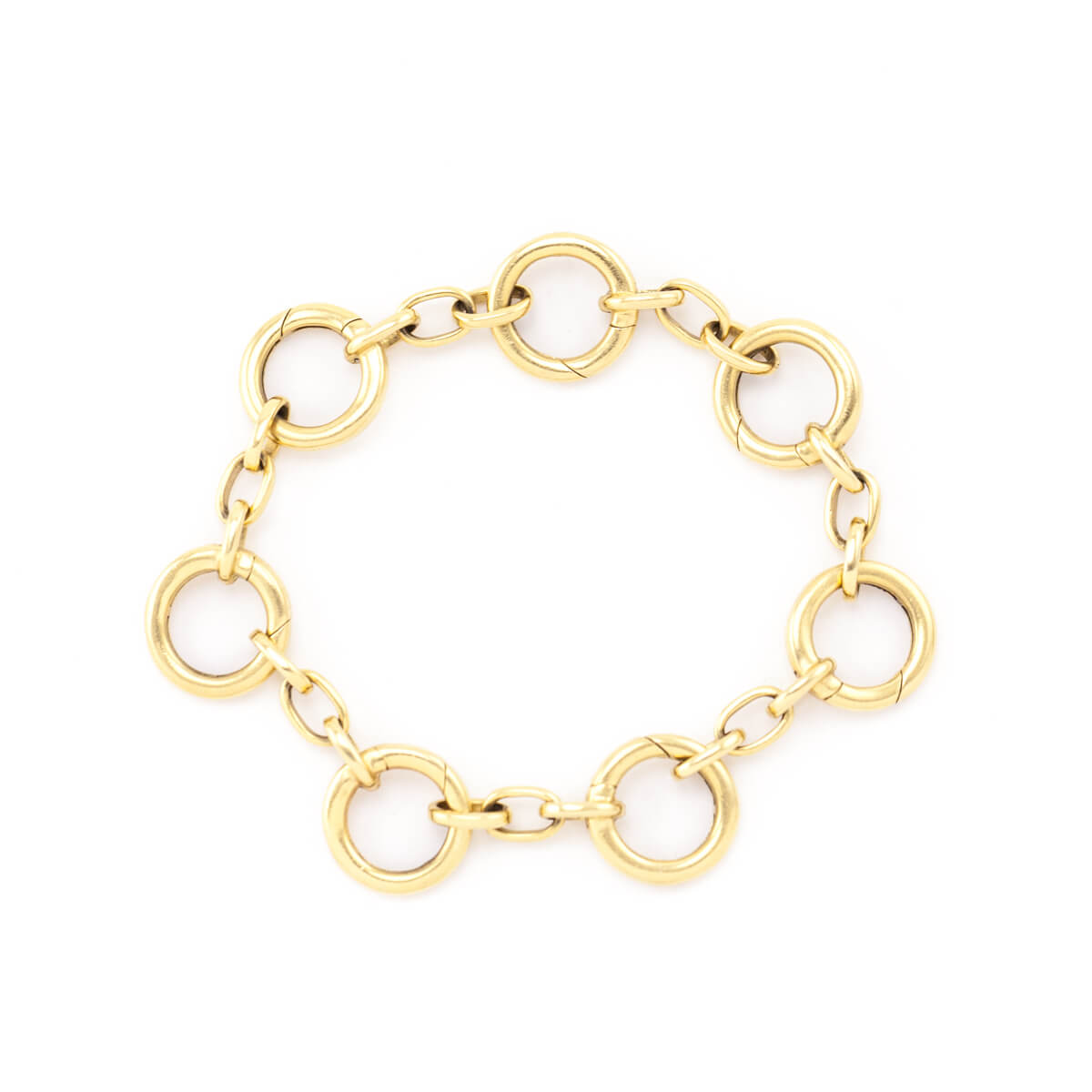 Tiffany & Co. 18K Gold Round Link Charm Bracelet - Love that Bag etc - Preowned Authentic Designer Handbags & Preloved Fashions