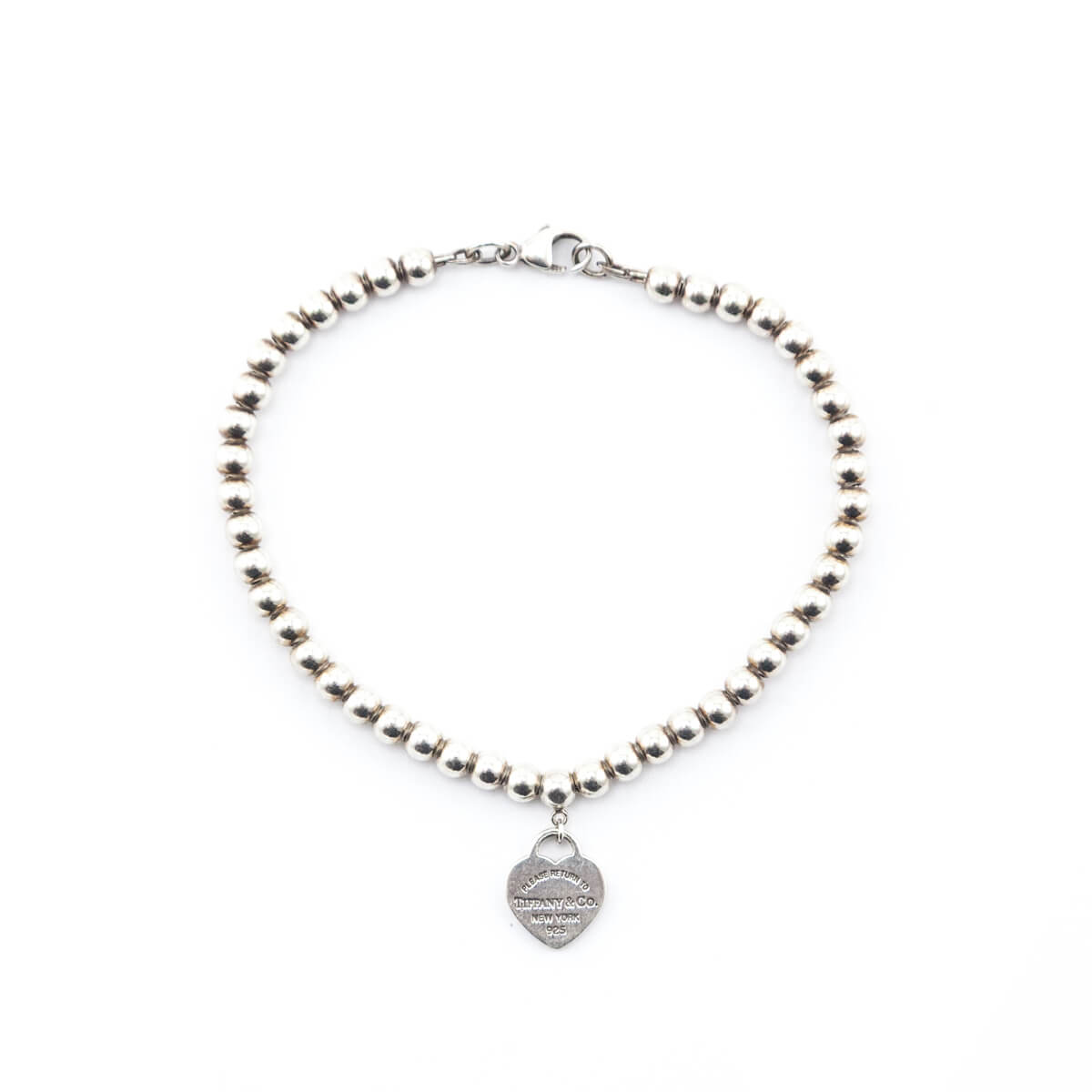 Tiffany & Co. Sterling Silver Heart Tag Bead Bracelet - Love that Bag etc - Preowned Authentic Designer Handbags & Preloved Fashions