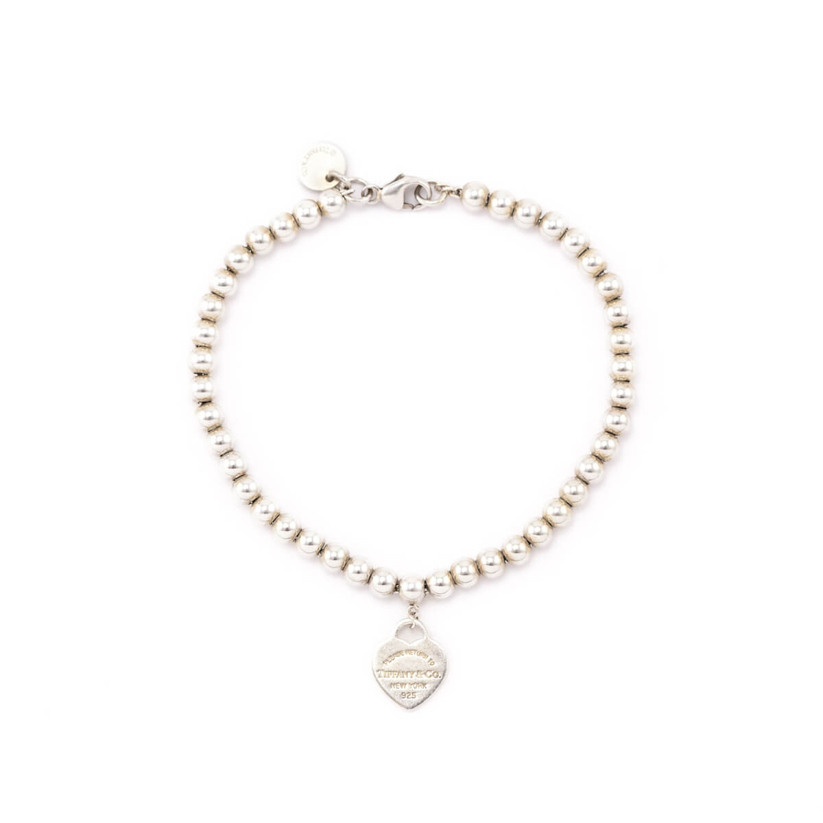 Tiffany & Co. Sterling Silver Heart Tag Bead Bracelet - Love that Bag etc - Preowned Authentic Designer Handbags & Preloved Fashions