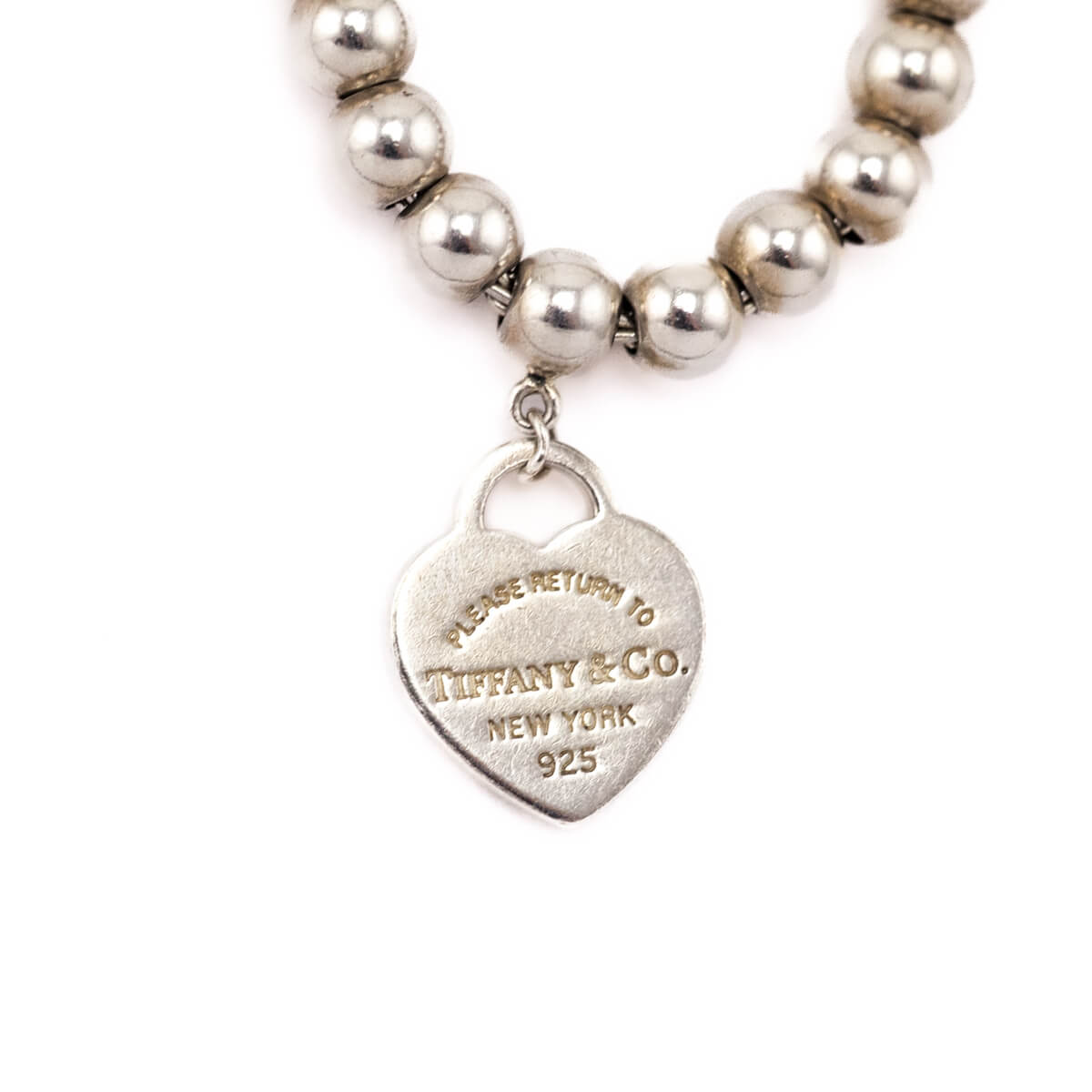 Tiffany & Co. Sterling Silver Heart Tag Bead Bracelet - Love that Bag etc - Preowned Authentic Designer Handbags & Preloved Fashions