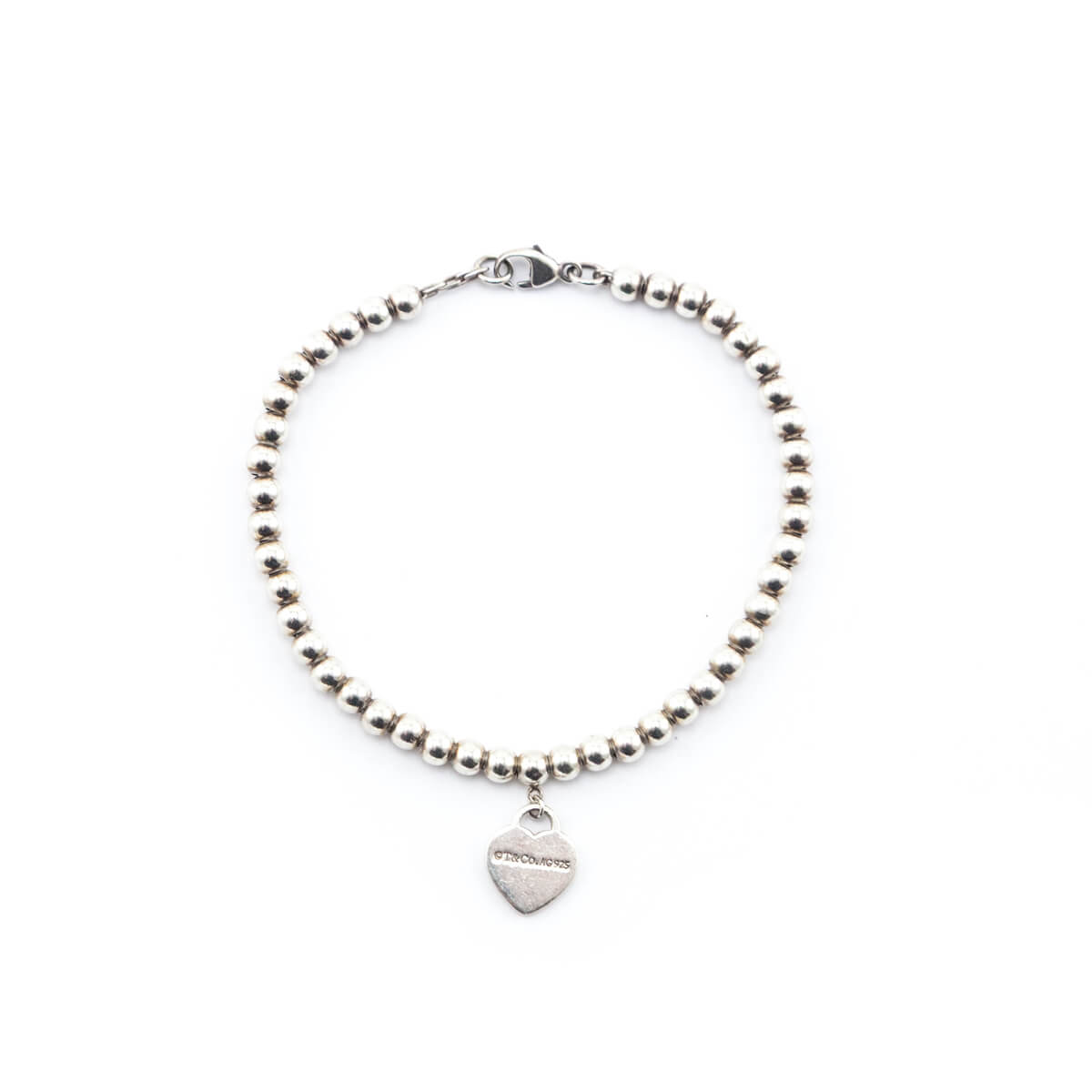 Tiffany & Co. Sterling Silver Heart Tag Bead Bracelet - Love that Bag etc - Preowned Authentic Designer Handbags & Preloved Fashions