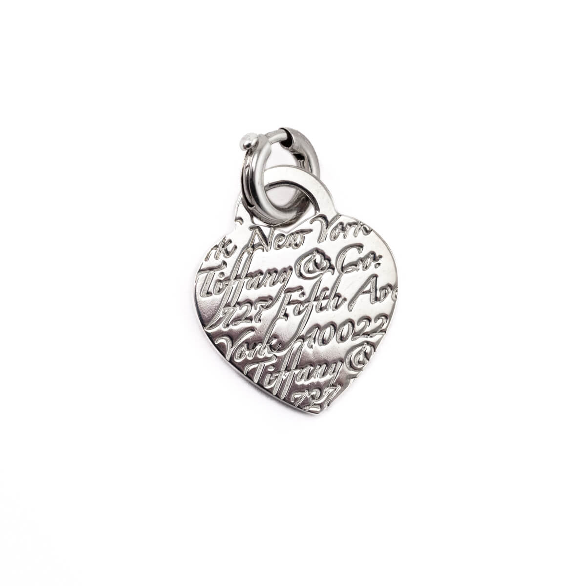 Tiffany & Co. Sterling Silver Notes Heart Tag Charm - Love that Bag etc - Preowned Authentic Designer Handbags & Preloved Fashions