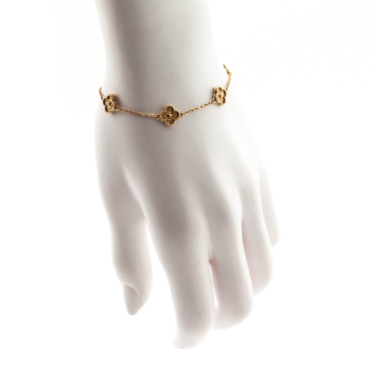 Van Cleef & Arpels 18K Rose Gold Sweet Alhambra 6 Motifs Bracelet - Love that Bag etc - Preowned Authentic Designer Handbags & Preloved Fashions